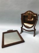 Two mahogany mirrors