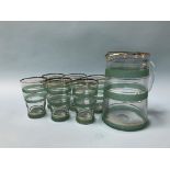 A glass juice set