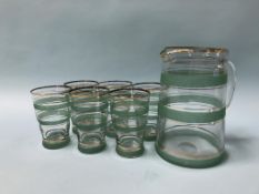 A glass juice set