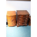 Two small chests of drawers