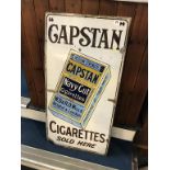 An original enamel advertising sign, 'Capstan Cigarettes Sold Here', 91cm x 46cm