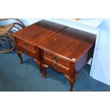 A pair of American bedside cabinets by Bassett