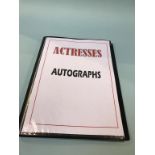 Autographs; twenty four signatures and photographs to include, Tippi Hedren, Raquel Welch, Jane