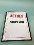 Autographs; Thirty signatures with photographs, Jeremy Brett, Denzel Washington, David Hasselhoff,