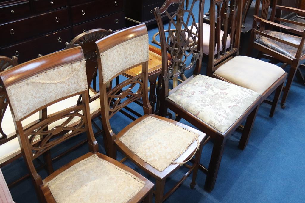 Four various chairs