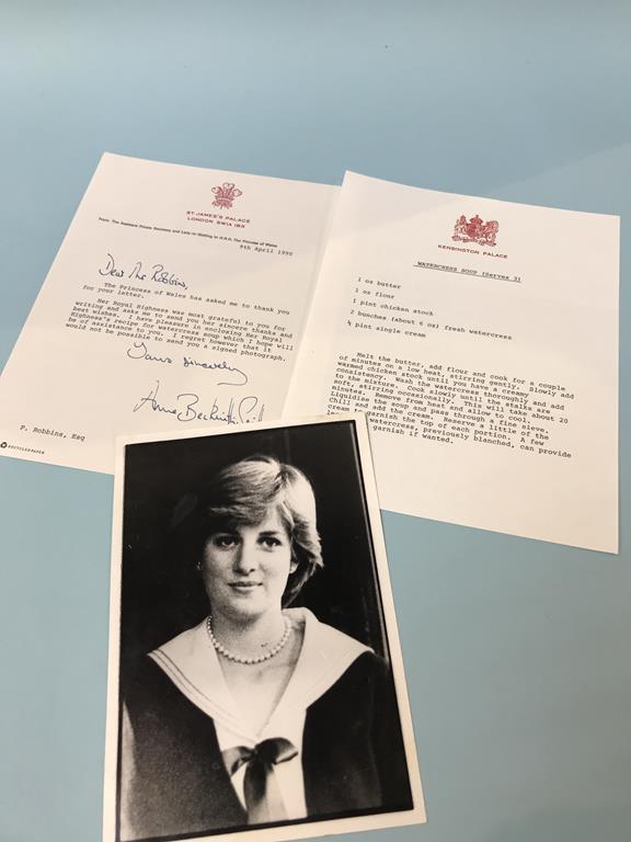 A collection of Royal Ephemera, to include correspondence from St James Palace - Image 2 of 3