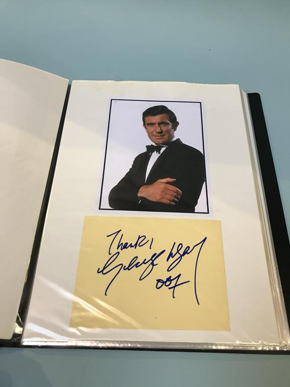 Autographs, twenty James Bond related signatures, mounted with photographs, to include Cubby - Image 3 of 9