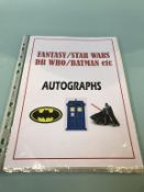 Autographs; Fifteen signatures, some mounted with photographs to include, Adam West and Neil