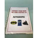 Autographs; Fifteen signatures, some mounted with photographs to include, Adam West and Neil