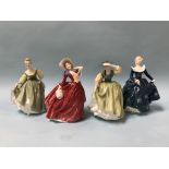 Four Royal Doulton figurines