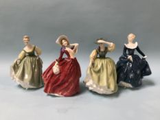 Four Royal Doulton figurines