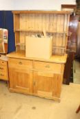 An old pine kitchen dresser, 122cm width