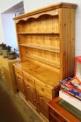 A modern pine kitchen dresser, 136cm width