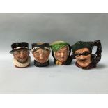 Four Royal Doulton character jugs