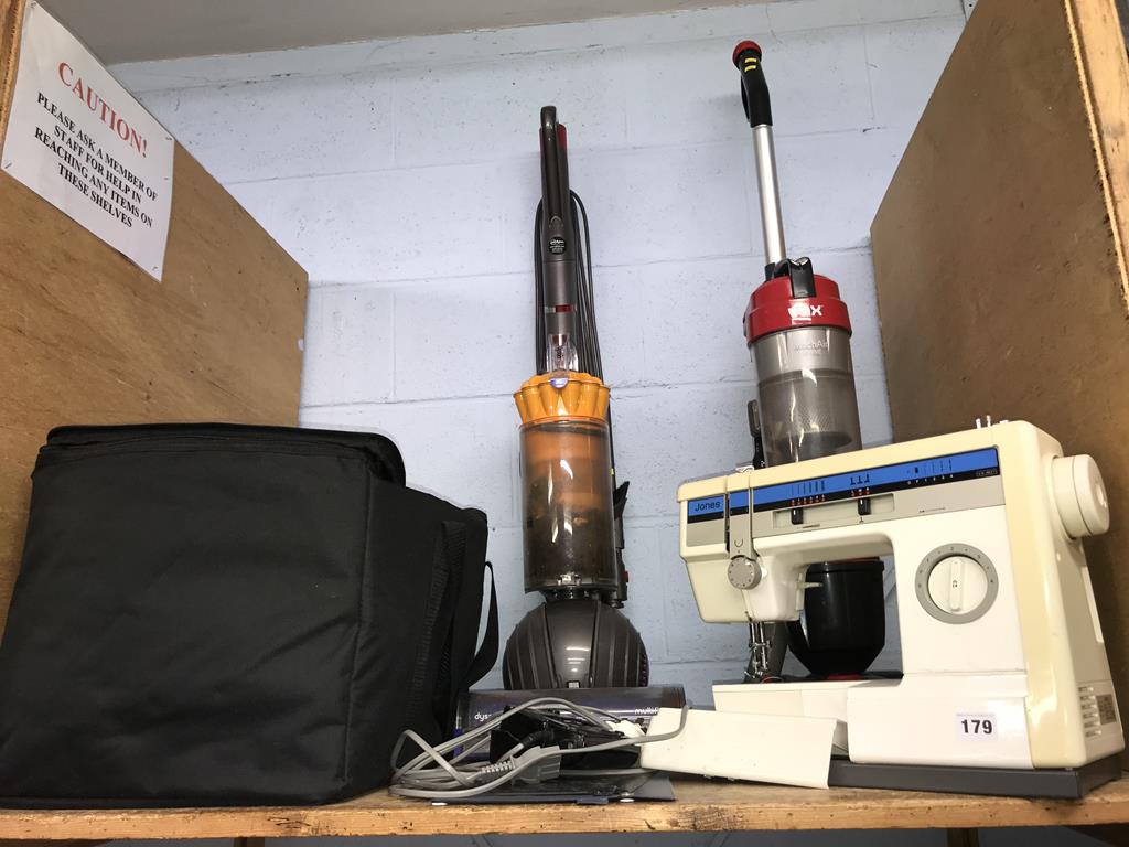 A Vax and a sewing machine etc.