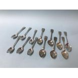 Various silver spoons, to include six Dorothy Langlands, one John Walton, and six by Thomas Wallis