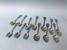 Various silver spoons, to include six Dorothy Langlands, one John Walton, and six by Thomas Wallis