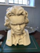 Two busts of Beethoven and Liszt