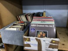 A quantity of LPs and 45s (2 bags of LP's removed)