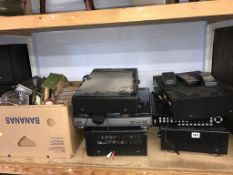 A box of assorted, and various hifi equipment