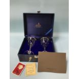 A boxed pair of German wine glasses