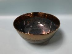 An Atkinson-Jones copper Lustreware bowl