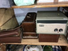 A Dansette, sewing machine etc.