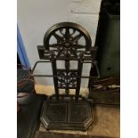 A cast iron stick stand, stamped 'Falkirk'