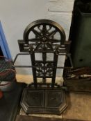 A cast iron stick stand, stamped 'Falkirk'