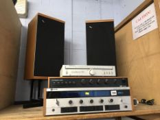 B and W speakers, amp etc.