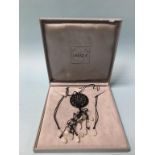 A Lalique Cactus Noir necklace, boxed