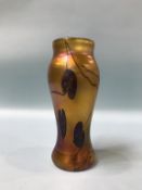 A John Ditchfield 'Glasform' Art Nouveau design lustre glass vase, signed and numbered 10475, 20cm