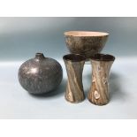 Four various pieces of Studio pottery