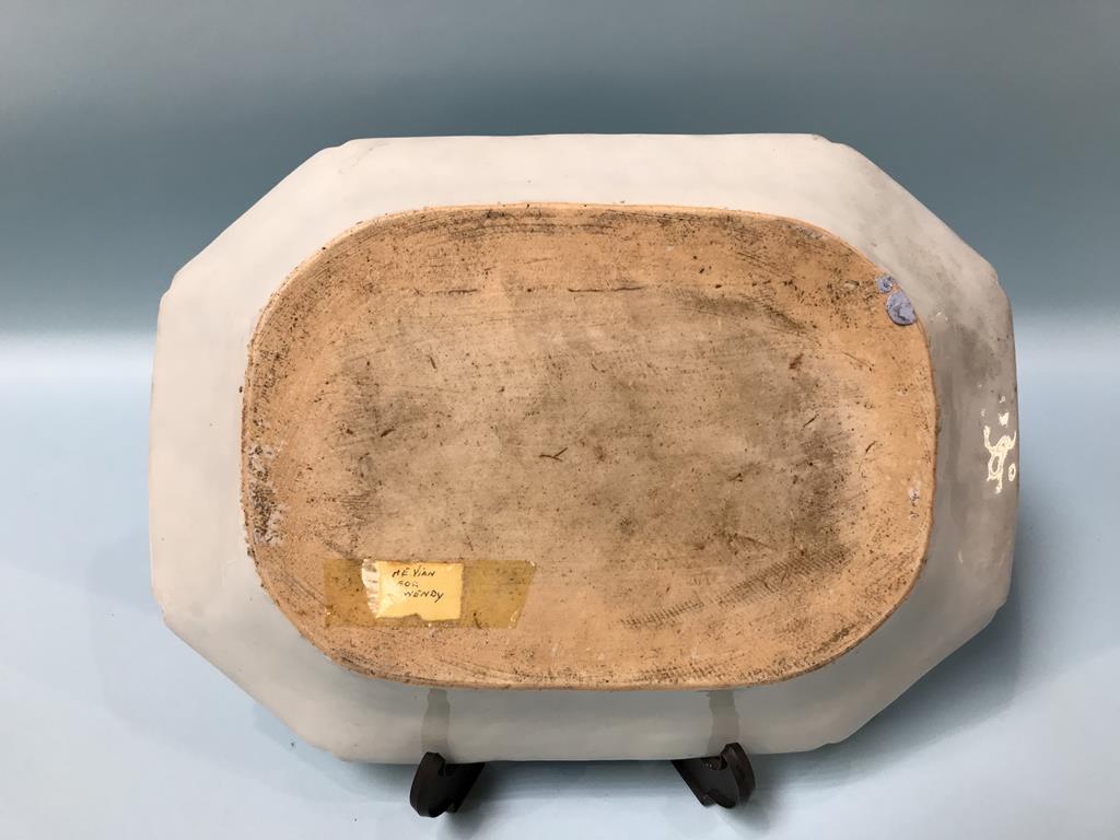 A Chinese blue and white oblong dish, 35cm wide - Image 2 of 11