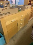 A modern oak sideboard