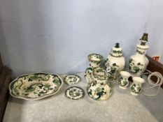 A collection of Masons 'Chartreuse' china