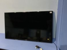 A Samsung 40", wall mounted TV, no remote