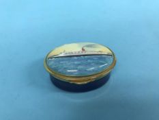 Staffordshire enamels, QE2 Harrods pill box