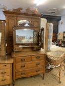 An Edwardian wardrobe and dressing chest