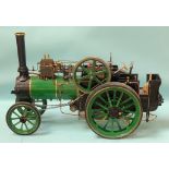 A live steam traction engine, 2" scale model, with current certificate of pressure and current