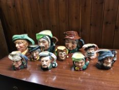 Ten various Royal Doulton character jugs