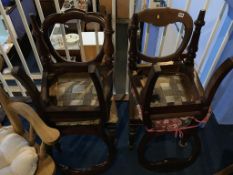 Two pairs of Victorian chairs