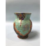 A Crown Devon 'Matta Sung' vase, printed mark numbered M72, 15cm height