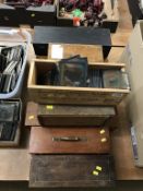 Eleven boxes of glass slides