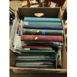 A collection of stamp albums