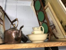 Pictures and a copper kettle etc.