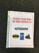 Autographs; Adam West, Neil Hamilton (Batman), David Prowse, James Earl Jones (Darth Vader), Peter