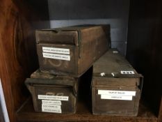 Three boxes of glass lantern slides, Tour of Wales, Modern Babylon etc.