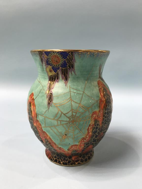 A Crown Devon 'Matta Sung' vase, printed mark numbered M72, 15cm height - Image 2 of 4