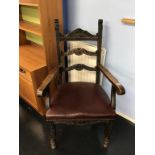 An oak carver chair